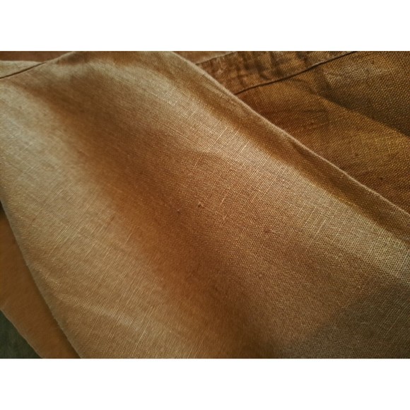 Chicos 2 Brown Coco Top Size 12 Large Womens Pockets 100% Linen Shirt Blouse - Picture 9 of 9